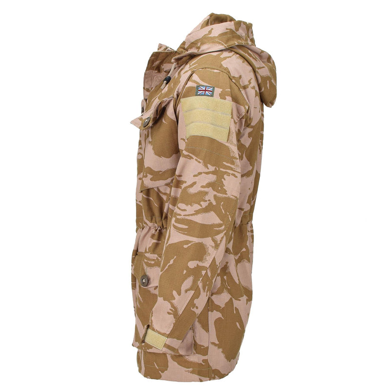 Veste de protection militaire britannique authentique, parka à capuche coupe-vent et résistante aux flammes NEUF