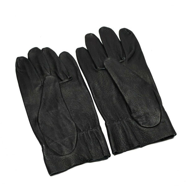 Gants de combat en cuir d'origine de l'armée tchèque. Cuir véritable noir NEUF