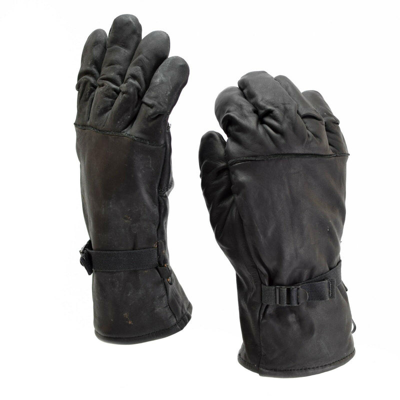 Gants de combat en cuir d'origine de l'armée américaine Véritable cuir noir militaire