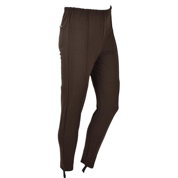 Pantalon de survêtement marron d'origine militaire allemande NVA pantalon d'entraînement de sport à étriers