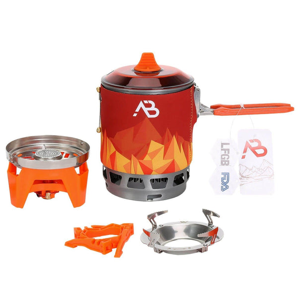 A.Blochl AB-3 ensemble de poêle d'extérieur léger pour randonnée et trekking NEUF