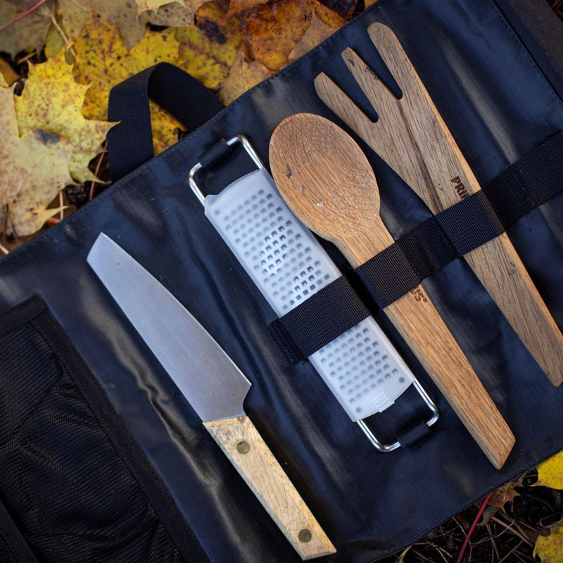 Kit d'ustensiles de camping en plein air Primus CampFire Prep, couteau de randonnée, cuillère, fourchette