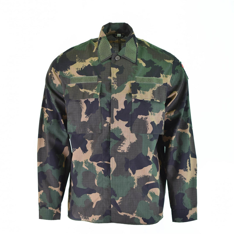Véritable chemise de l'armée hongroise m90 camouflage 4 couleurs à manches longues militaire NEUF