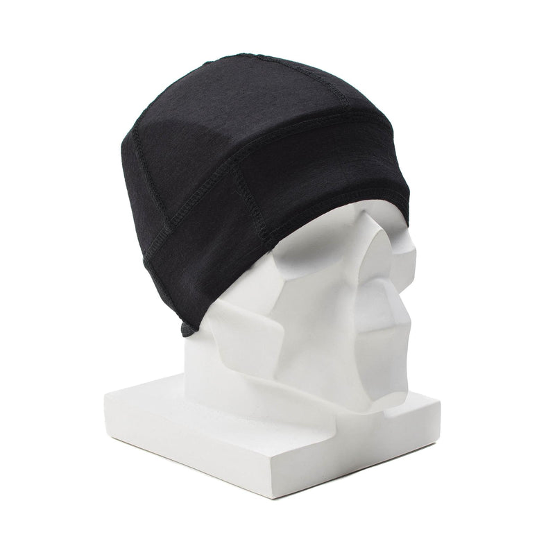 Bonnet de style militaire en laine mérinos respirante de marque Blochl noir NEUF
