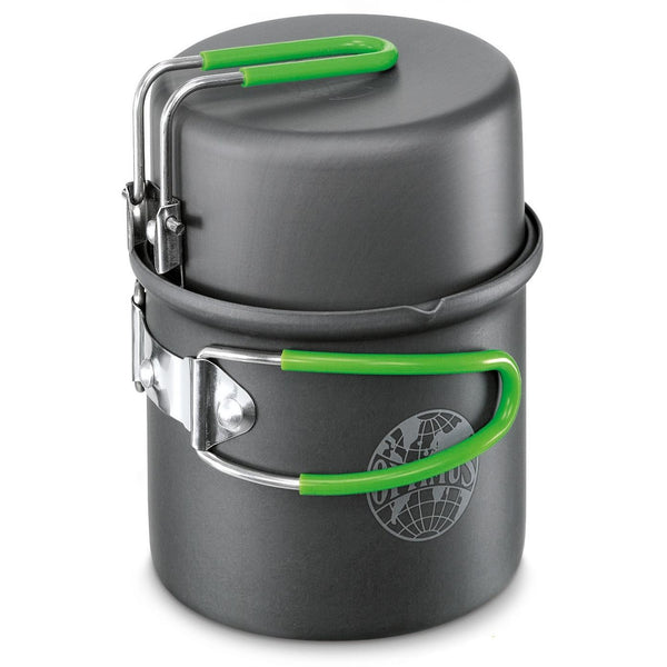 Ensemble de cuisine Optimus Terra Solo 0,6 L avec système de tasses et casseroles pour camping et cuisine extérieure