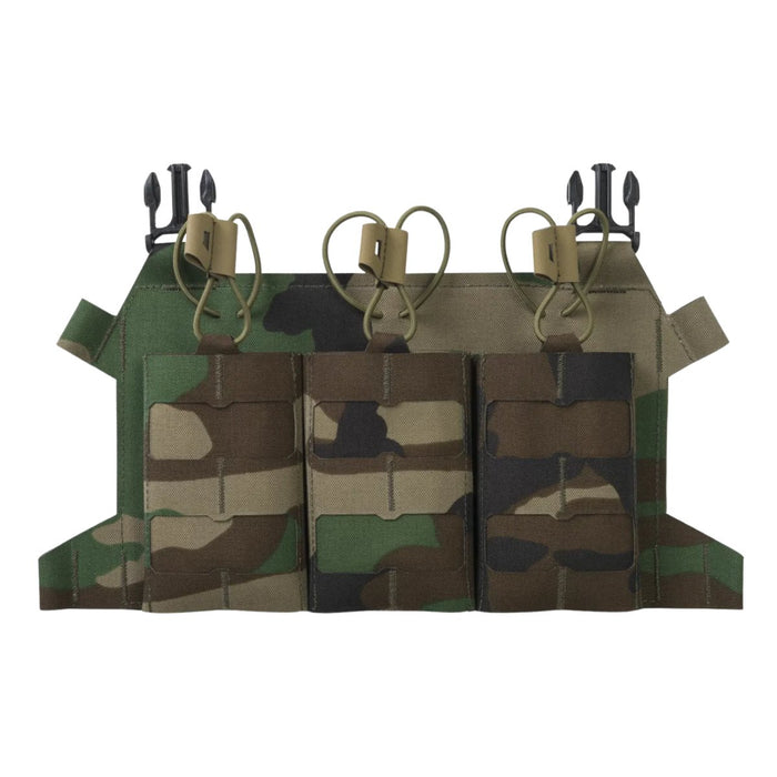 Pochette pour magazines à triple rabat 223 squelette à action directe Woodland Camo - GoMilitar