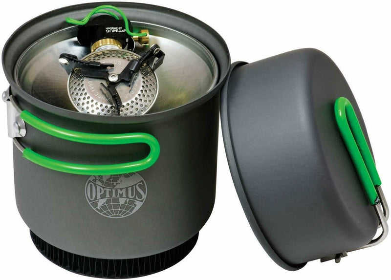 Système de cuisson OPTIMUS CRUX WEEKENDER HE Réchaud à gaz Camping Randonnée Brûleur à bois Poêles