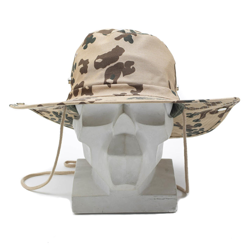 Chapeau panama de style militaire de marque MFH, casquette d'été à seau tropical flecktarn NEUF