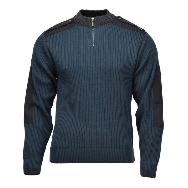 Pull militaire néerlandais original, pull de sport d'hiver, pull pour temps froid, bleu