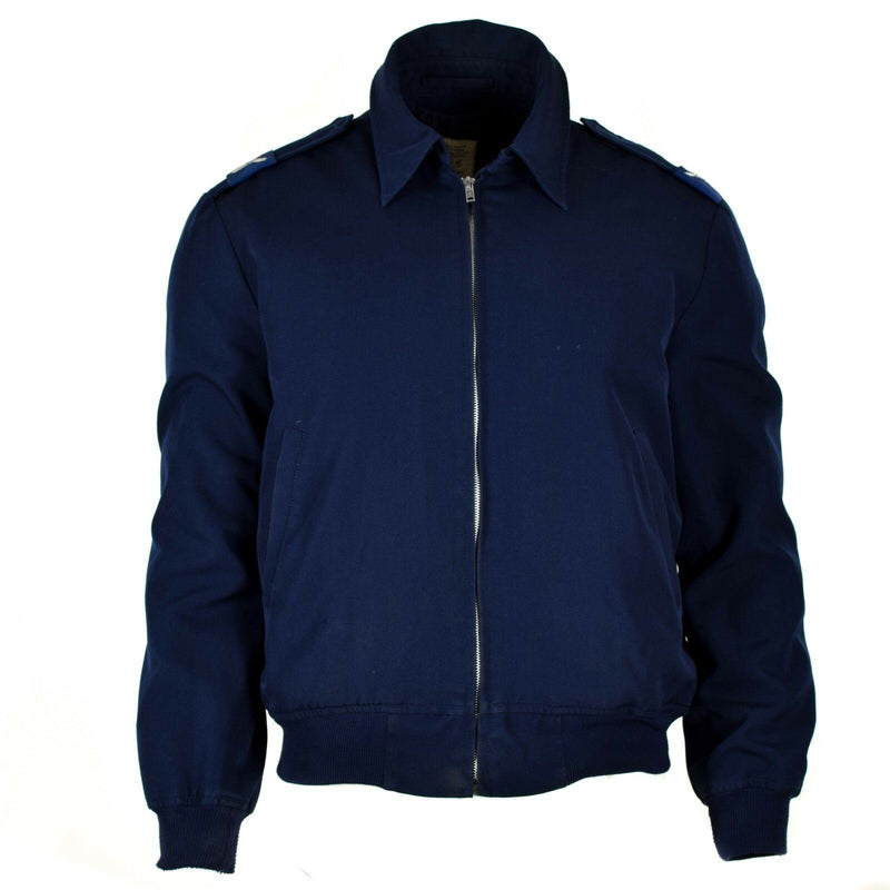 Veste de bombardier bleu de surplus militaire des forces aériennes royales de l'armée britannique originale