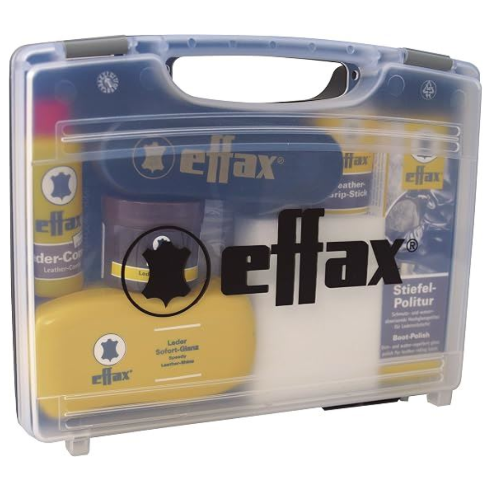Effax Leather Care Case Kit complet de nettoyage et de polissage du cuir Ensemble de voyage