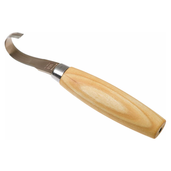 Couteau à crochet pour sculpture sur bois MORAKNIV cuillère 162 double tranchant en acier inoxydable bouleau