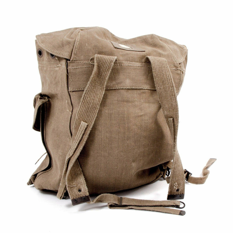 Sac à dos vintage original de l'armée italienne de montagne Grand sac en toile taille XL