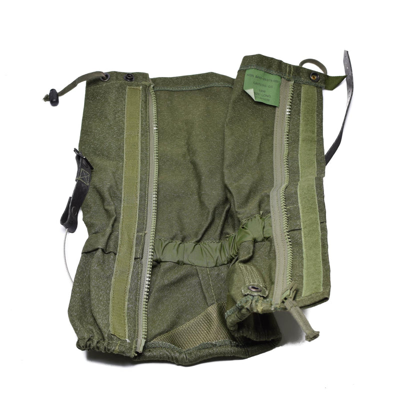 Véritables guêtres de l'armée britannique en toile OD olive randonnée surplus militaire combat NEUF
