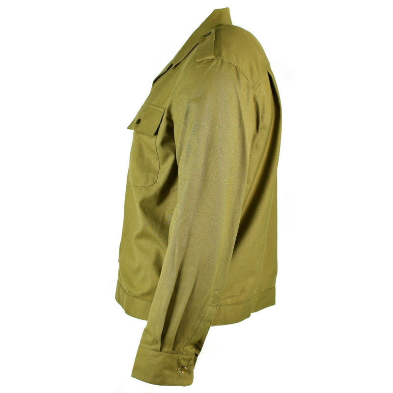 Véritable chemise de l'armée hongroise kaki officier militaire à manches longues NEUF 