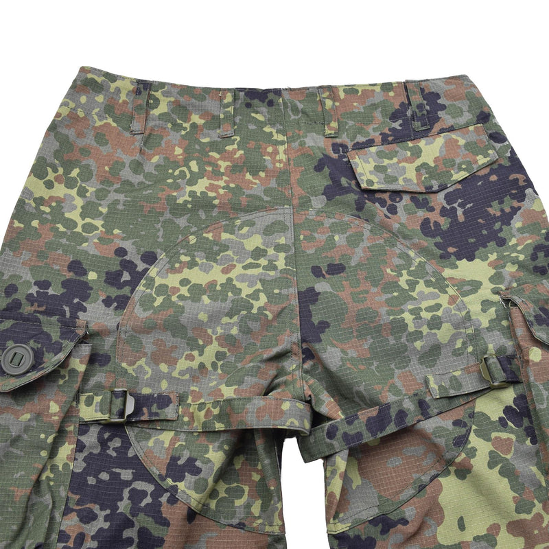 Pantalon de combat cargo de style armée allemande de marque TACGEAR, camouflage Flecktran ripstop