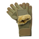 Gants tactiques militaires danois originaux hiver isolés en polycoton marron sable