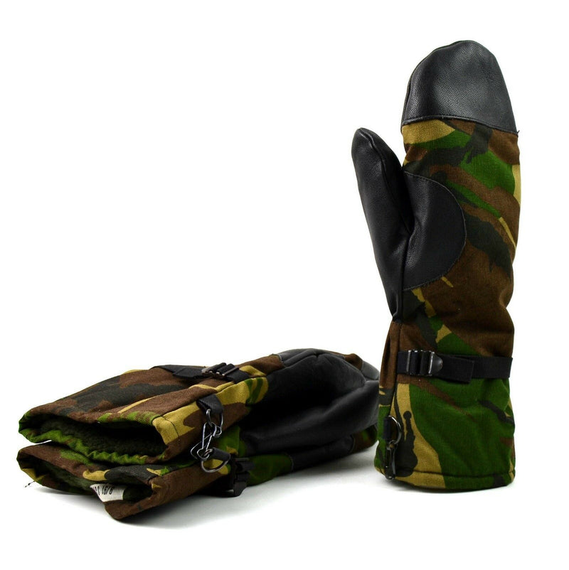 Mitaines originales de camouflage forestier DPM de l'armée néerlandaise. Gants militaires néerlandais