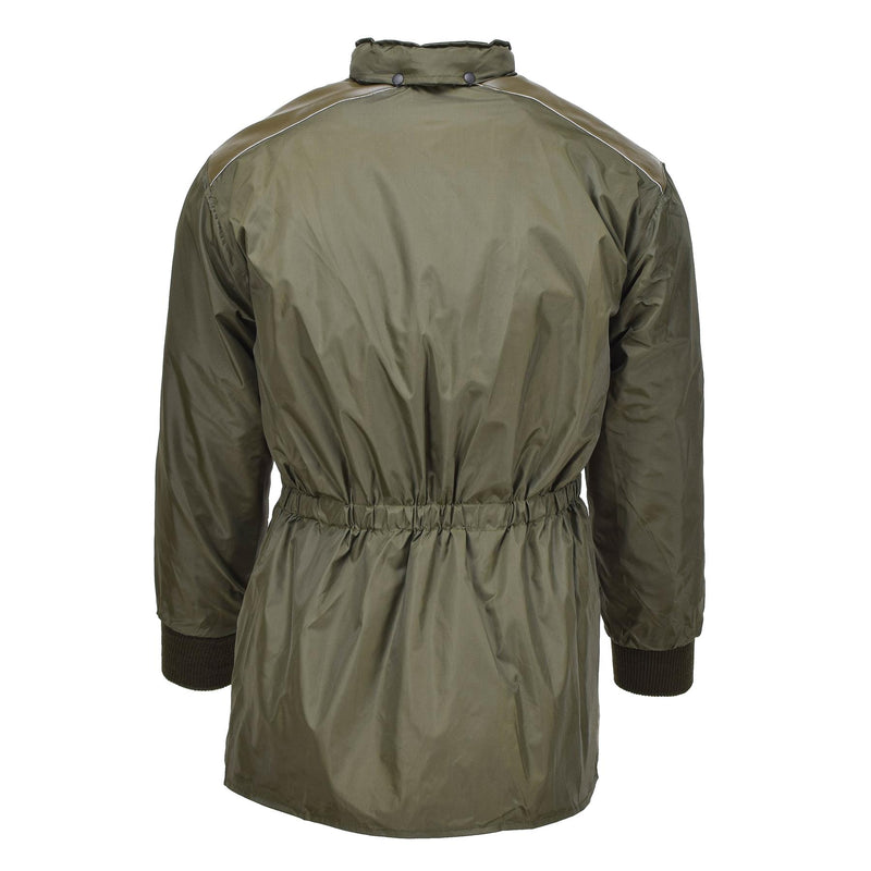 Veste de pluie originale des forces aériennes militaires italiennes, imperméable à capuche doublée olive NEUF