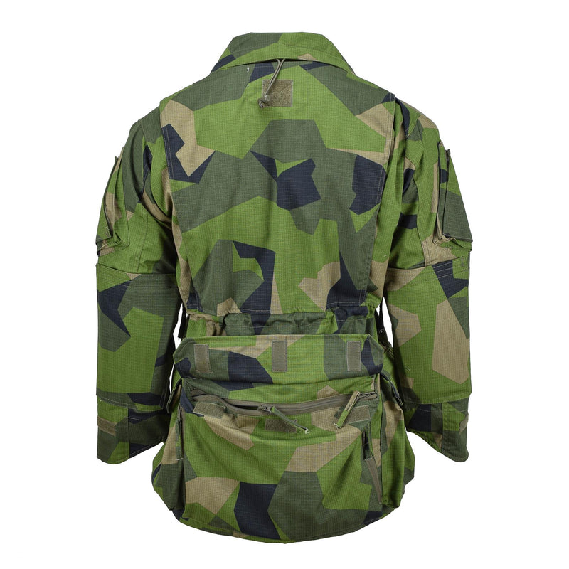 Veste de commando ripstop de style militaire de marque TACGEAR avec fermeture éclair complète et camouflage éclaté