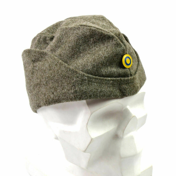 Casquette d'hiver en laine de l'armée suédoise de la Seconde Guerre mondiale, casquette militaire de campagne, chapeau de garnison