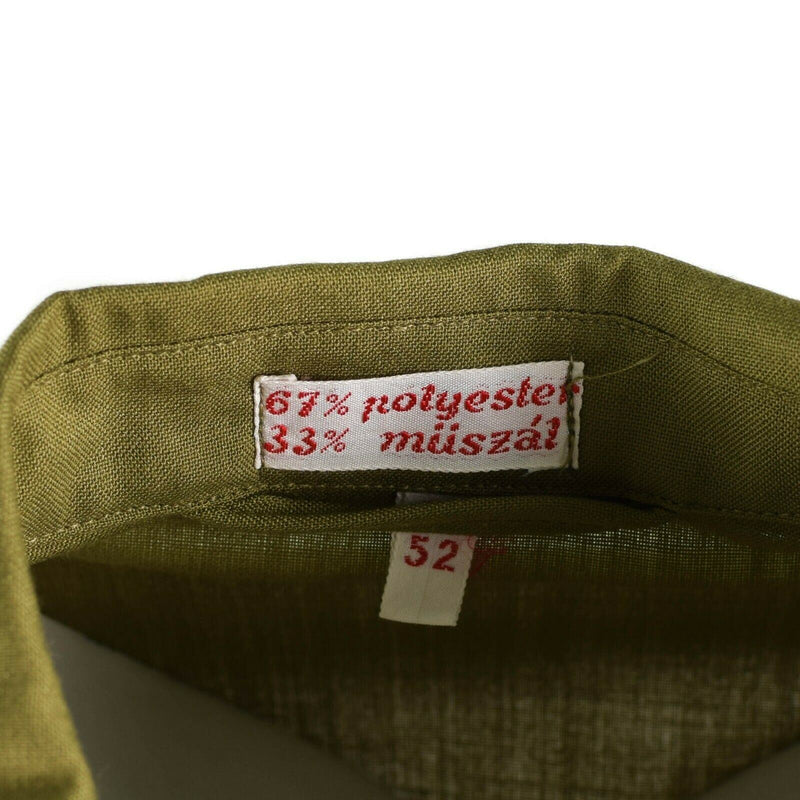 Véritable chemise de l'armée hongroise kaki officier militaire à manches longues NEUF 