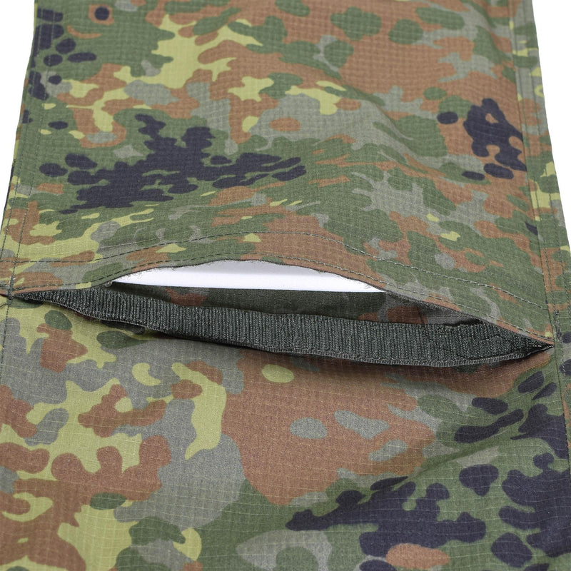 Pantalon de combat cargo de style armée allemande de marque TACGEAR, camouflage Flecktran ripstop