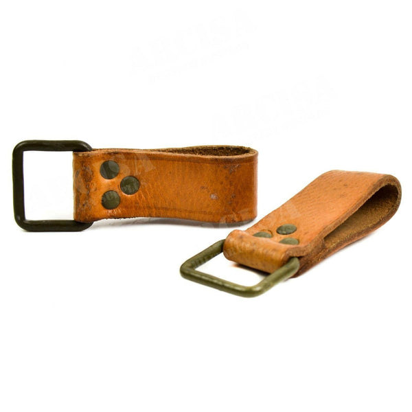 Bretelles en cuir marron de l'armée tchèque d'origine CZ