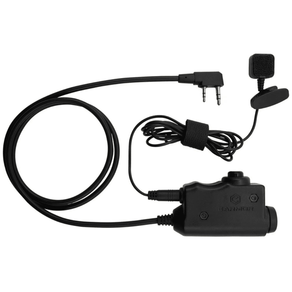 Earmor M52-KEN Adaptateur PTT Kenwood Baofeng Casque Radio Tactique Noir