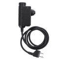 Earmor M52 PTT adaptateur Midland 2 broches filaire casque tactique câble noir