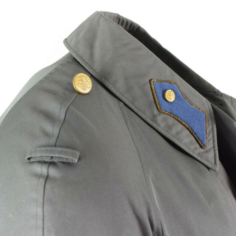 Véritable manteau de l'armée autrichienne, trench-coat militaire, veste longue grise