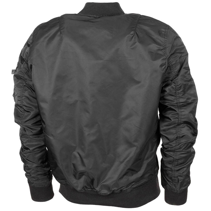 Veste de style militaire américain uniforme d'équipage des forces aériennes bombardier MA1 coupe-vent noir NEUF