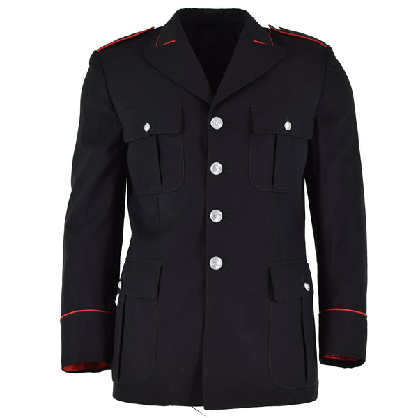 Veste de police militaire italienne originale, uniforme officiel noir formel d'officier