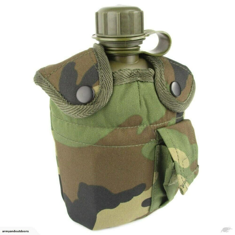 Bouteille d'eau M1 de style cantine de l'armée américaine avec couvercle et clips Alice de l'armée américaine