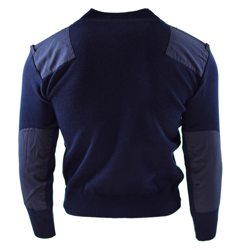 Véritable pull de l'armée néerlandaise Pull bleu Pull militaire Pull col rond Officier