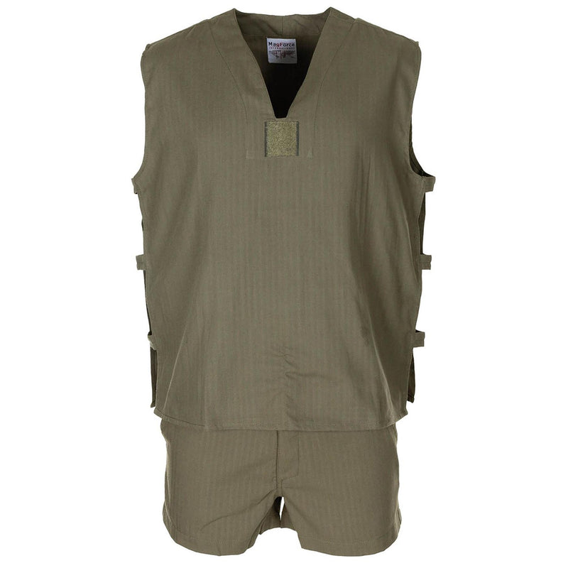 Chemise militaire française originale de jungle sans manches olive tactique légère NEUF