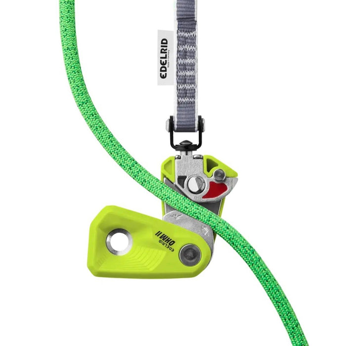 Le dispositif de résistance de freinage assisté Edelrid OHM aide les assureurs plus légers vert - GoMilitar
