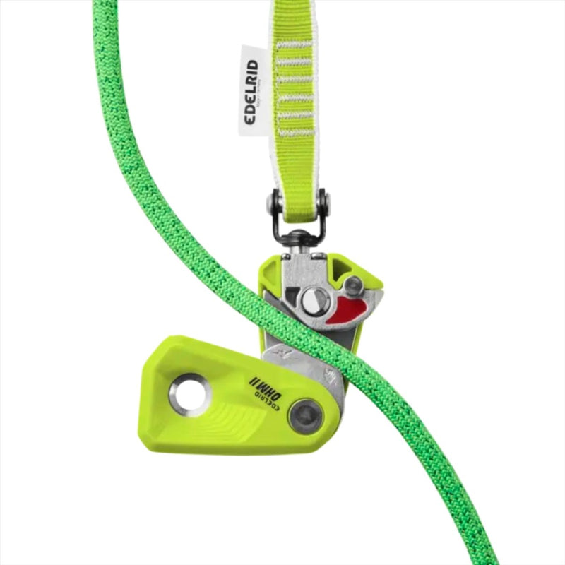 Le dispositif de résistance de freinage assisté Edelrid OHM assiste les assassins plus légers Green