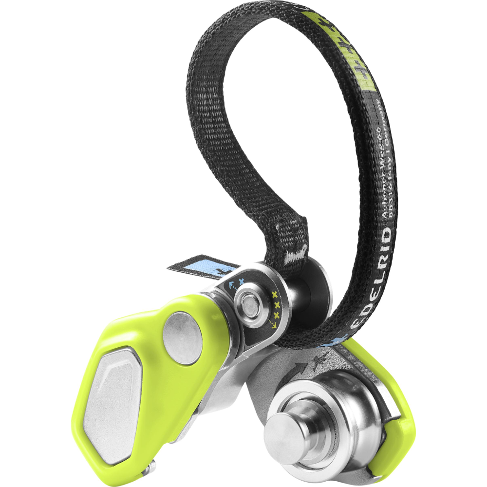 Edelrid Ohmega Assistant de freinage d'escalade avec poulie, corde de 8,6 à 10,5 mm Oasis