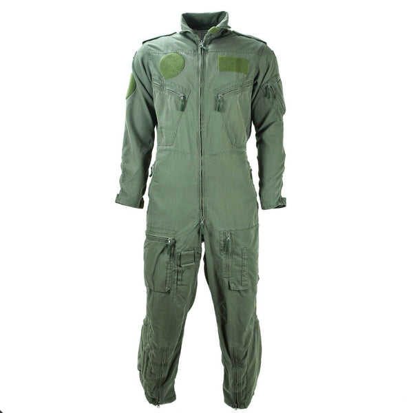 Combinaison de vol en fibre aramide de l'armée allemande authentique, combinaison de pilote verte