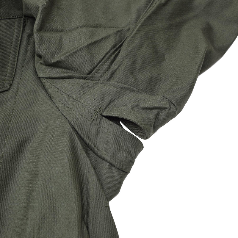 Véritable veste de campagne de l'armée belge M64 parka militaire imperméable en coton Olive NEUF