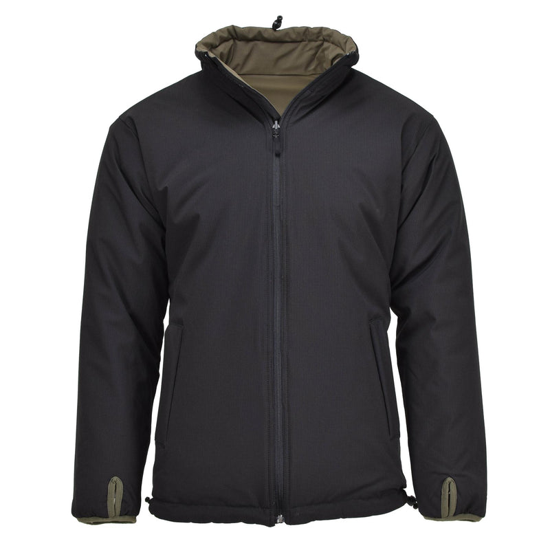 Veste militaire allemande MIL-TEC coupe-vent réversible pour temps froid Vert Noir NEUF