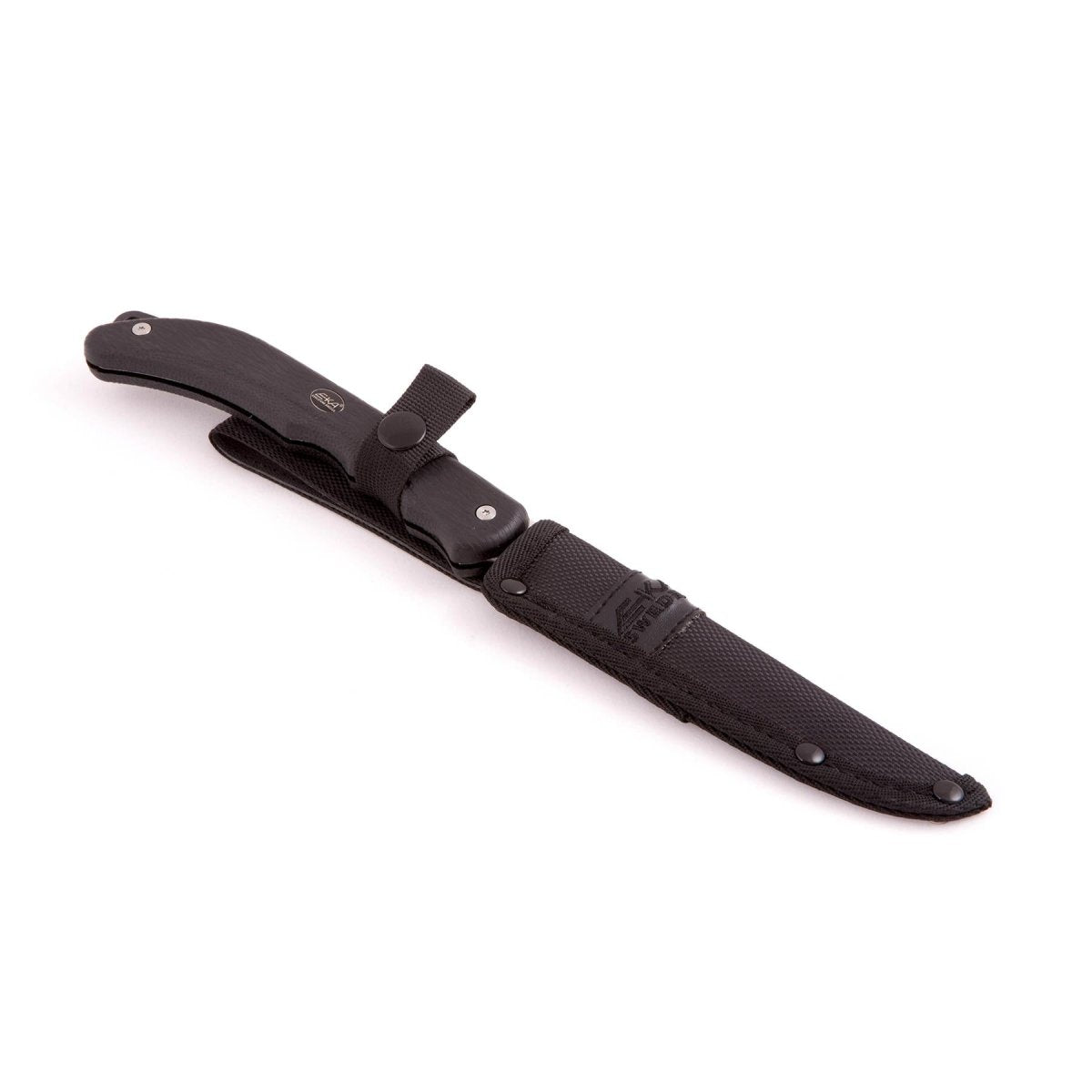 Couteau à fileter DUO de marque EKA ouvre-intestin de marin en acier 59 HRC manche en caoutchouc gaine