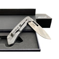 EKA Brand Swedish Classic 8 couteau de poche manche en titane lame en acier inoxydable 57 HRC