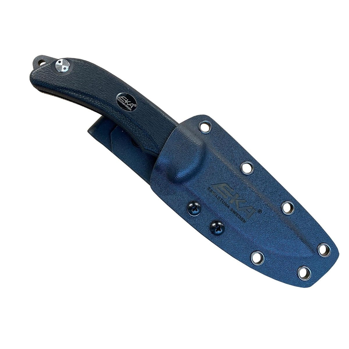Couteau suédois EKA SwedBlade Black à deux lames, outil extrêmement tranchant en acier inoxydable