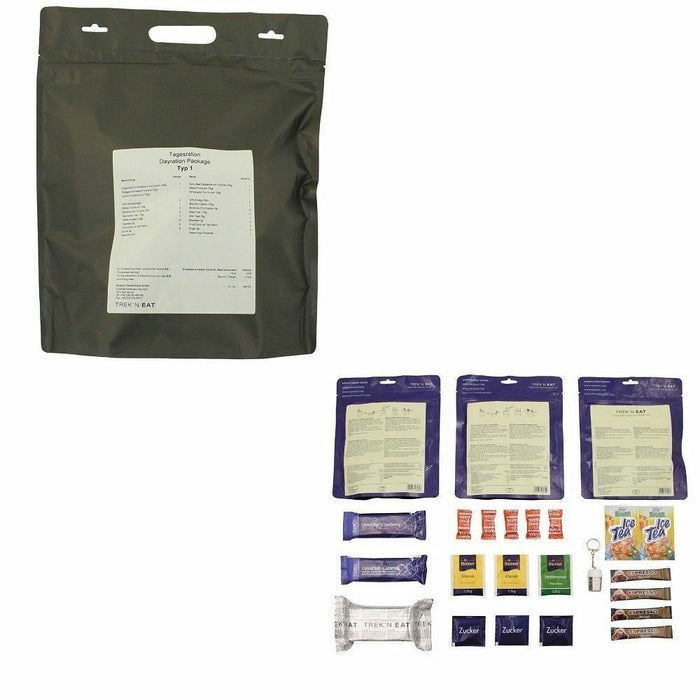 Emergency ration army survival food 1 day ration military Meal Food prepper MRE (TYP2) - GoMilitar