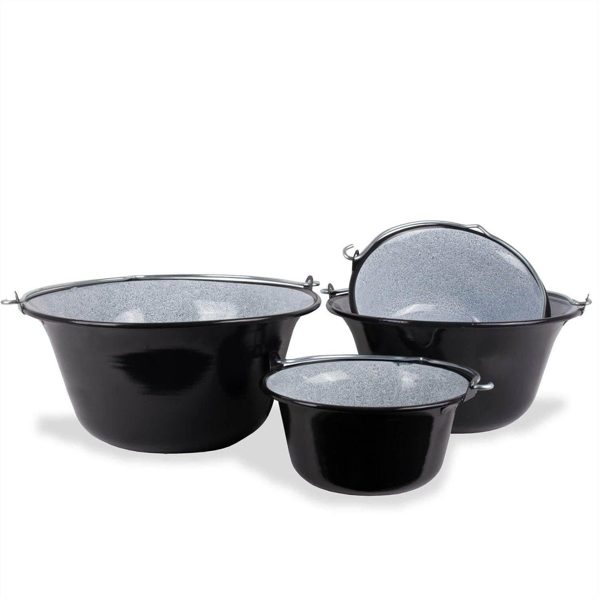 Cocotte à goulash émaillée 6 litres pour feu de camping en plein air