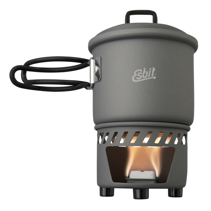 Ensemble de cuisine de marque ESBIT, poêle à combustible solide, camping, survie, chauffage de l'eau et des aliments - GoMilitar