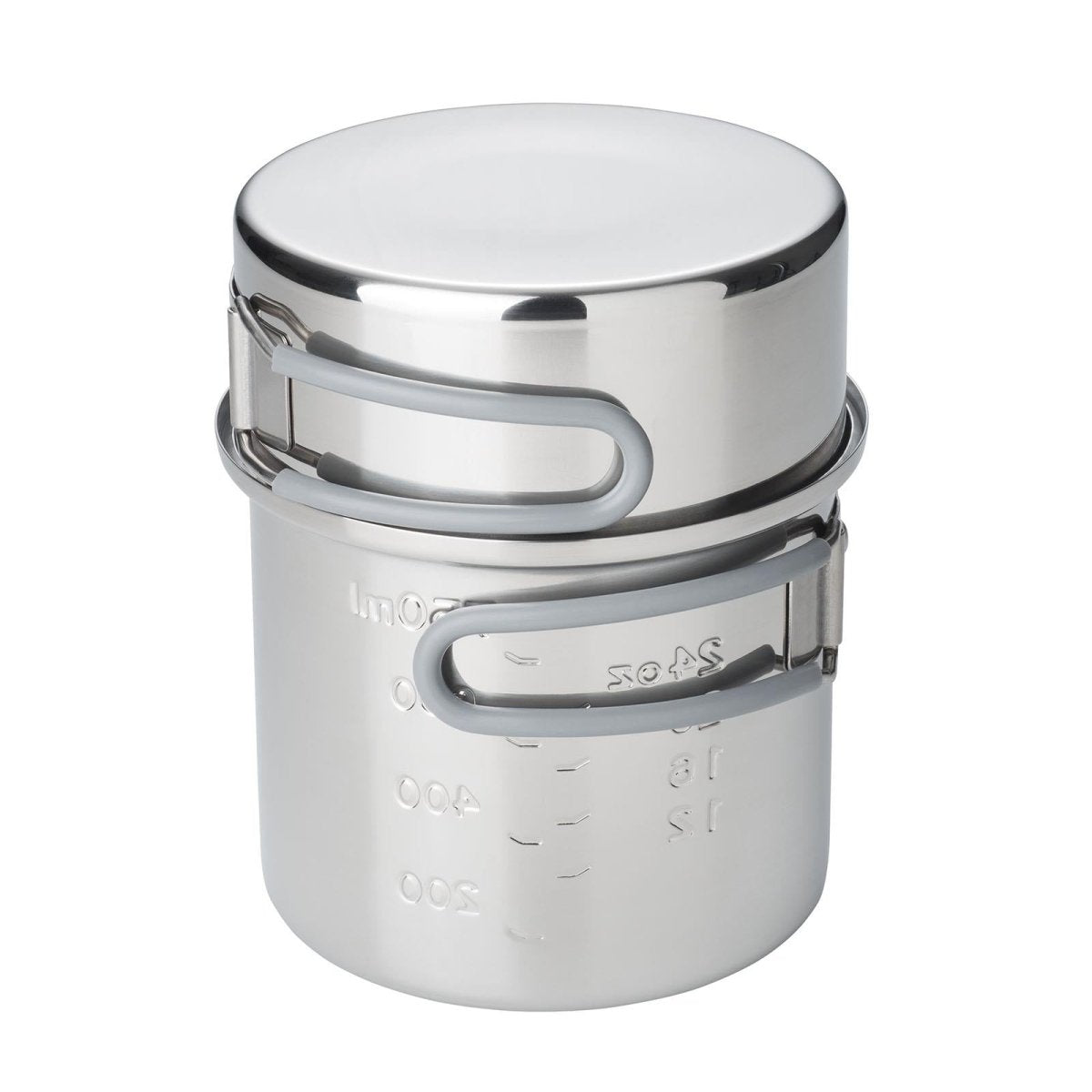 Indicateur de capacité de casserole en acier inoxydable de marque ESBIT pour le chauffage de l'eau en camping