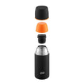 Bouteille isotherme en acier inoxydable de marque ESBIT 750 ml noire avec rétention de chaleur pendant 12 heures et tasse supplémentaire